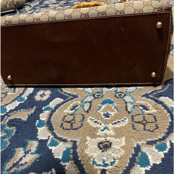 RARE AUTHENTIC VINTAGE GUCCI BAMBOO HANDLED SHOULDER BAG - Picture 4 of 7